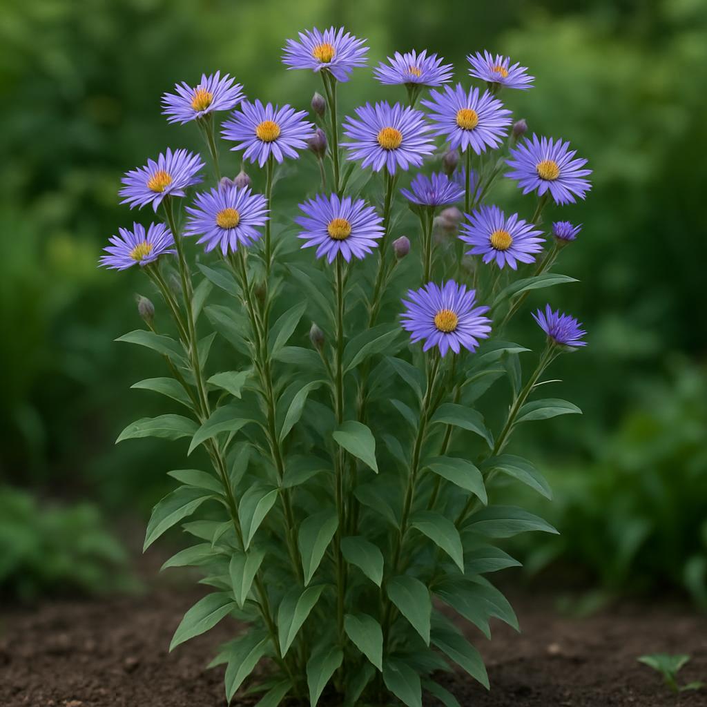 Glattblatt-Aster — KI-erzeugte Illustration