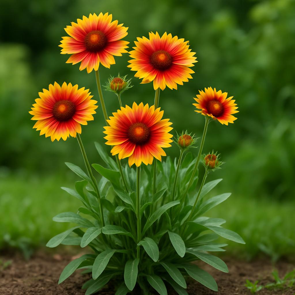 Großblütige Kokardenblume — KI-erzeugte Illustration