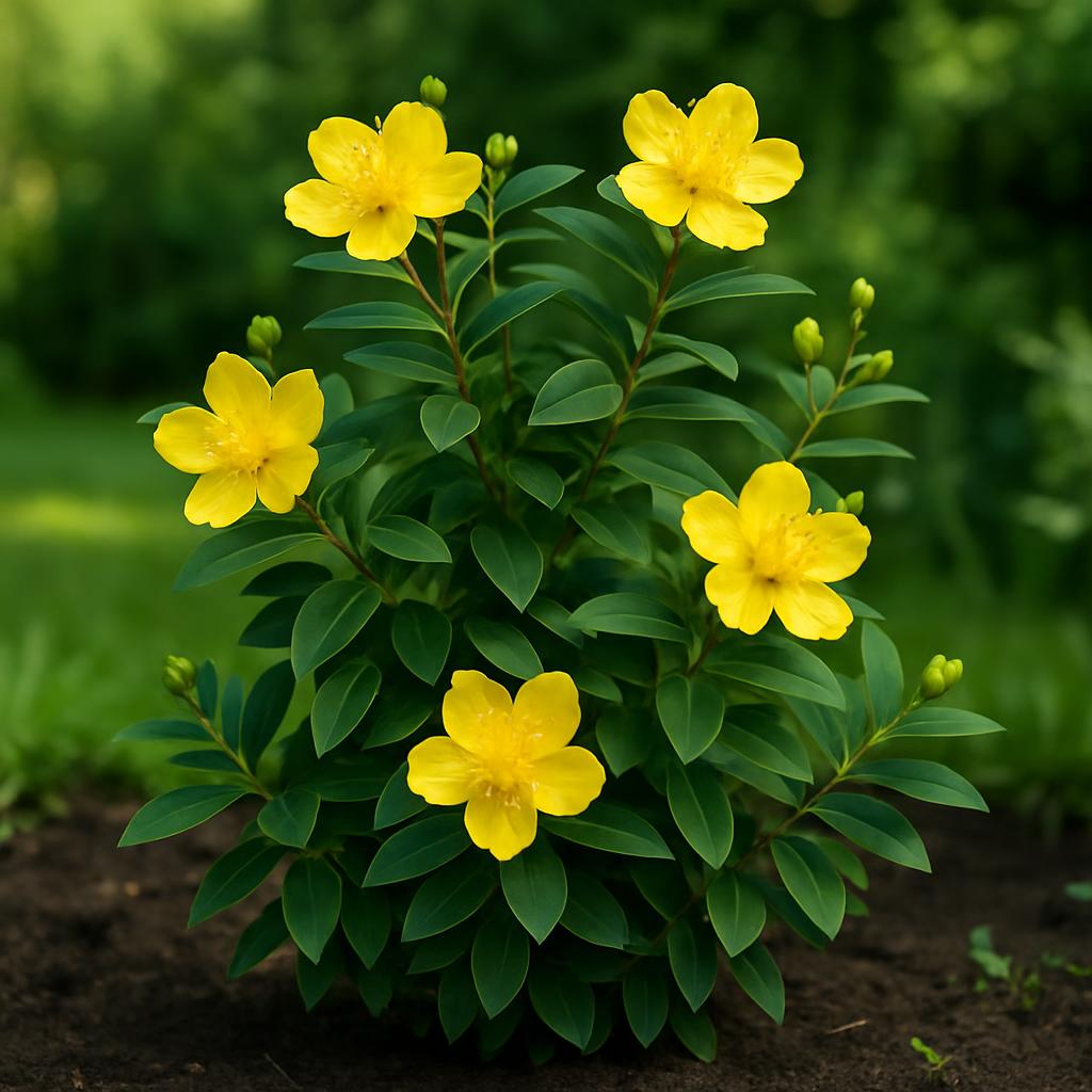 Großkelchiges Johanniskraut — KI-erzeugte Illustration