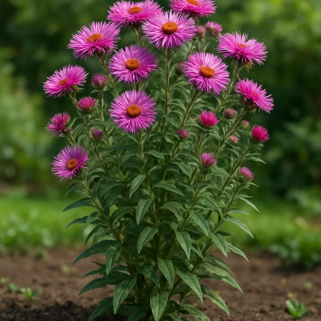 Neuengland-Aster — KI-erzeugte Illustration